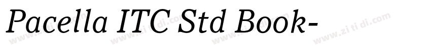 Pacella ITC Std Book字体转换